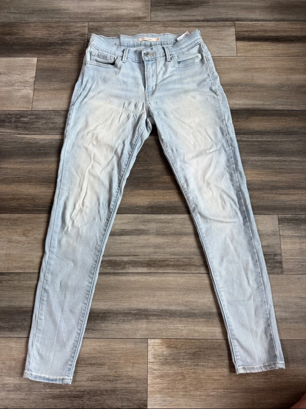 Levi's 710 Super Skinny Pale Blue Jeans - Picture 3 of 7